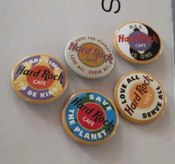 Hard Rock Cafe 핀 배지 5개 세트