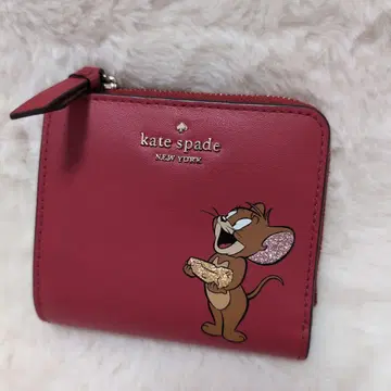 kate spade 이중 지갑 빨간색 톰과 제리 한정판