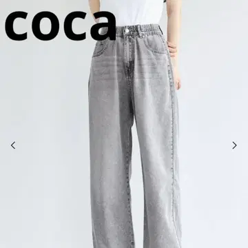 coca 코카 썸머 데님 허리 밴딩 이지 팬츠 그레이 S