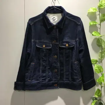 피사노 데님 자켓 스티치 파랑 앞 버튼 포켓 부착 L 사이즈