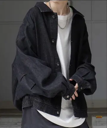 네이비 빅 데님 블루종 / 데님 자켓