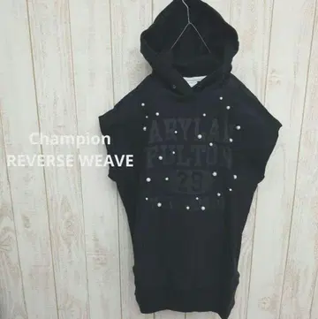 챔피온 REVERSE WEAVE 펄 비즈 장식 후드 맨투맨