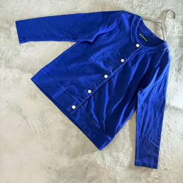 TIGRE BROCANTE 노카라 가디건 긴팔 S 블루 새상품급
