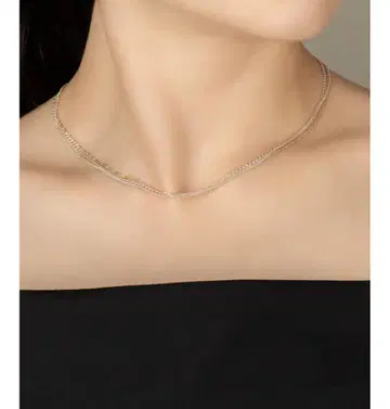 새상품급 정가 약 25000엔 오로라 그랑 3줄 초커 목걸이