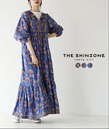 THE SHINZONE 꽃무늬 홀리 드레스 맥시 길이 원피스