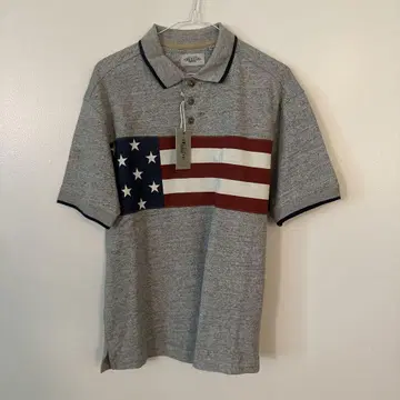 AMERICAN legacy 미국 국기 디자인 피케 셔츠 S