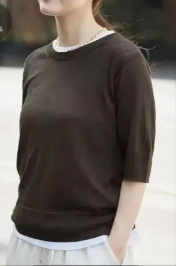 IENA 프렌치 린넨 하프 슬리브 풀오버