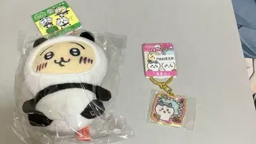 와카야마 한정 치이카와 팬더 봉제 인형 규슈 키링 세트