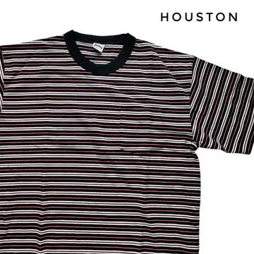 HOUSTON / 휴스턴 보더 무늬 포켓 티셔츠 멀티 컬러 구제 의류