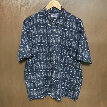 90s Ralph Lauren 올 패턴 반팔 알로하 셔츠 CHAPS