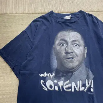 90s USA제 3바카 대장 빅 페이스 티셔츠 네이비 2XL