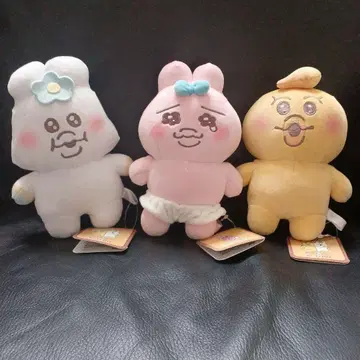 빤쮸토끼 빤쮸토끼 봉제 인형 세트 (화이트, 핑크, 옐로우 컬러)