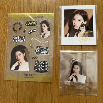MISSA 미샤 TWICE 사나 sana 프린트 사인 포함 카드 씰