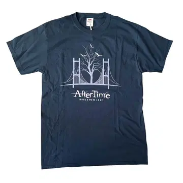AfterTime 밴딩 티셔츠 티셔츠 고딕 메탈 블랙 M