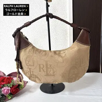 LAUREN RALPH LAUREN 골드 금장 장식 원숄더 태슬