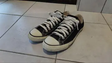 CONVERSE ALL STAR 블랙 로우 컷 스니커즈 27.5