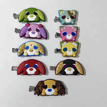가챠 캡슐 차 개 차 고양이 앞머리 헤어 클립 9종 세트