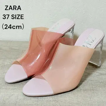 자라 오픈토 클리어 뮬 샌들 24cm