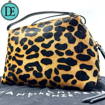 GIANNI CHIARINI 핸드백 파우치 송치 가죽 레오파드