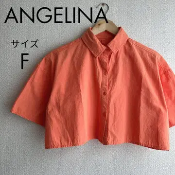 ANGELINA 안젤리나 오렌지 숏 기장 셔츠 블라우스