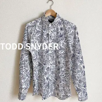 TODD SNYDER 긴팔 셔츠 올 패턴 화이트 화이트 루마니아산 S
