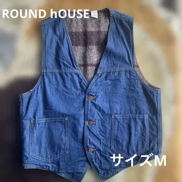 50's ROUND HOUSE 데님 담요 베스트