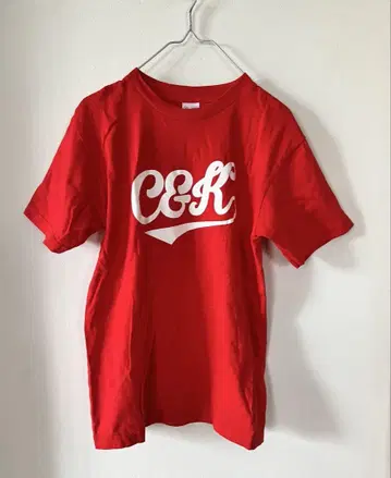 C&K 로고 티셔츠 빨간색 사이즈 S