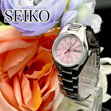 작동 손목시계 SEIKO 세이코 자동 감기 데이 데이트 핑크 D72