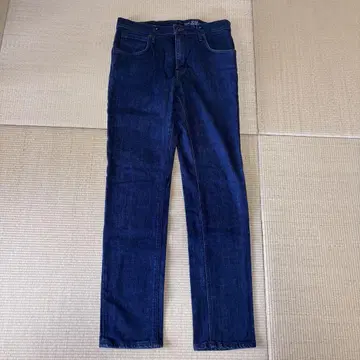 KU 97 슬림 핏 데님 팬츠 다크 블루