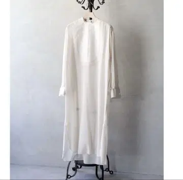 HYKE LINEN BIB FRONT SHIRT DRESS 원피스