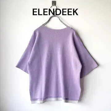 ELENDEEK 엘렌딕 반팔 니트 티셔츠 퍼플
