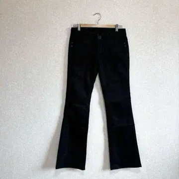 빅 존 플레어 데님 팬츠 부츠 컷 블랙 허리 63