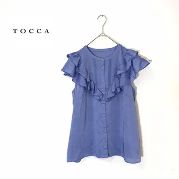 TOCCA 프릴 컷 티셔츠 슬리브리스 사이즈 4