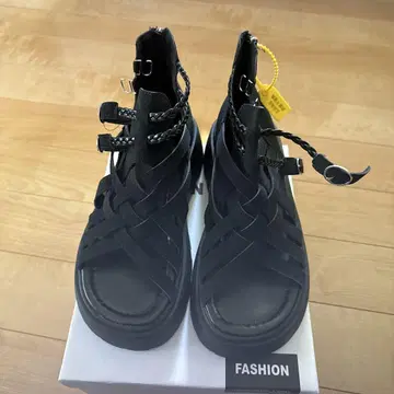 블랙 뜨개질 스포츠 샌들