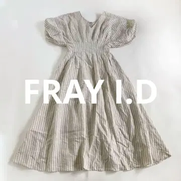 FRAY I.D 프레이 아이디 V넥 허리 턱 원피스 스트라이프