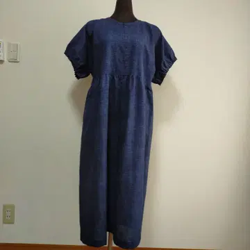 기모노 리메이크 유카타의 가스리 패턴으로 개더 원피스