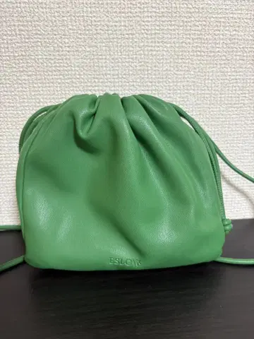 ESLOW 그린 드로우 스트링 백