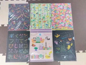 포켓몬 센터 클리어 파일 일본풍 패턴 세트