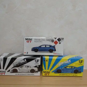 MINI GT 미니카 시빅 타입 R & 리버티 워크 닛산 GT-R