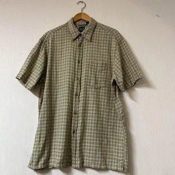 00s GAP 반팔 셔츠 체크 남성용