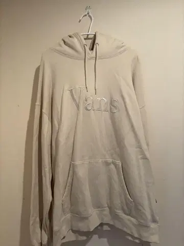 Vans 베이지 후드 부착 후드티