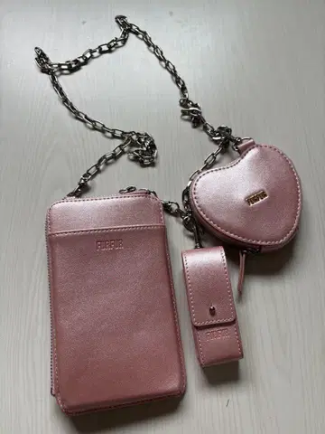 미사용 새상품 FURFUR 핑크 3SET 멀티 숄더
