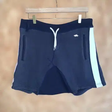 GANRYU 상어 샤크 네이비 사루엘 저리 숏 팬츠 M