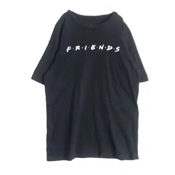 3033 FRIENDS 프렌즈 드라마 빅 프린트 티셔츠 블랙