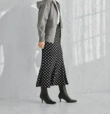STYLE DELI 도트 무늬 저리 머메이드 스커트 M