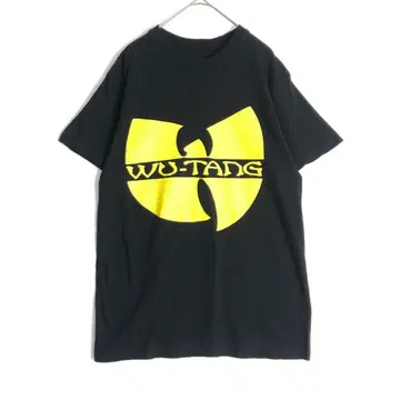 3034 WU-TAG 우탄크란 빅 프린트 티셔츠 반팔 블랙