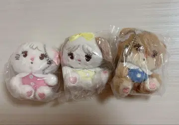 mikko characters 봉제 인형 2개 캡슐 토이 3개 세트