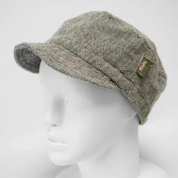 PHATEE HALF CAP 울 헤링본 그레이 하프 캡