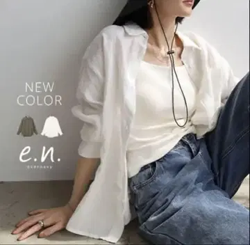 andme evernavy 린넨 오버 사이즈 셔츠
