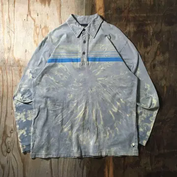 VOLCOM 타이다이 긴팔 피케 셔츠 보더 VINATGE 페이드